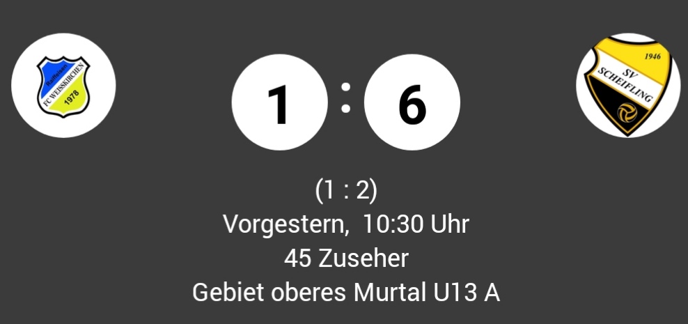 Auftaktniederlage für unsere U13 gegen die SG Scheifling / St.Lorenzen