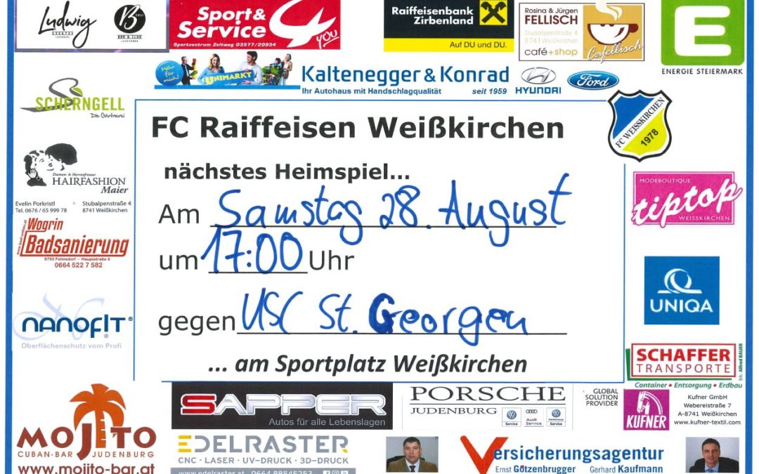 Heimspiel … 28.08.21 vs. USC St.Georgen !