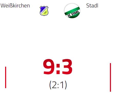 ÜBERZEUGENDER 9:3 Sieg gg SC Stadl an der Mur … !!