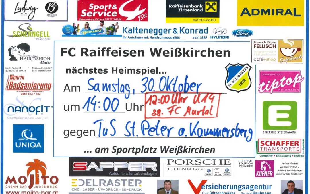 Letstes Heimspiel im Herbst für U14 und Kampfmannschaft !!!!