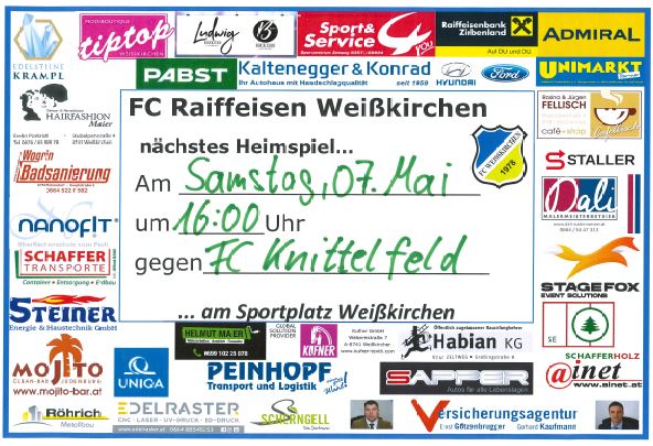 Heimspiel … Samstag 07.Mai 2022 um 16:00 Uhr gg. FC Knittelfeld
