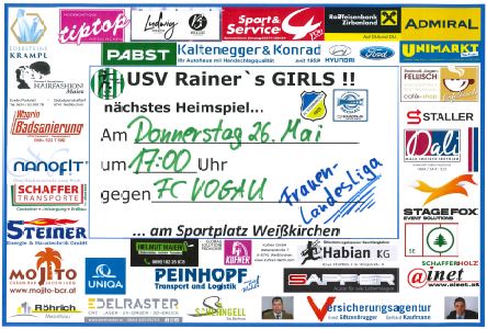 Landesligafussball in Weißkirchen … Donnerstag den 26.Mai um 17 Uhr !!